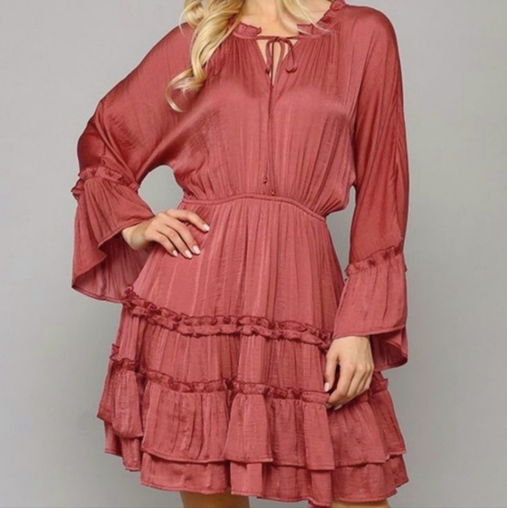 Rust Silky Tunic
